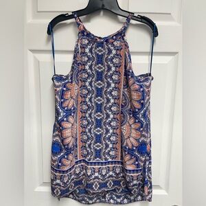 The Limited Blue and Orange Paisley Camisole Top sz M